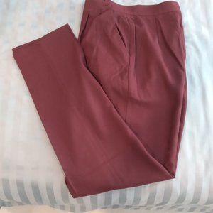 Happy Legs Feelin' Jazzie Womens Vintage Pleated Front Pants Maroon Size 9/10